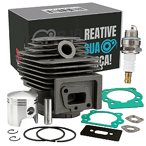 Kit Cilindro Completo com Pistão e Anéis 52CC Roçadeira