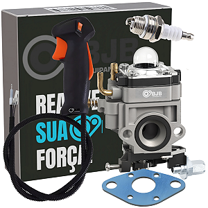 KIT CARBURADOR + JUNTA + CONTROLE ROÇADEIRA 43 A 75CC