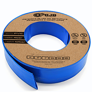 MANGUEIRA FLAT CHATA PVC AZUL 3 POLEGADAS X 100 METROS