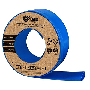 MANGUEIRA CHATA FLAT PVC AZUL 3 POLEGADAS X 50 METROS
