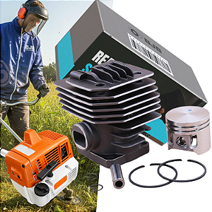 Cilindro Pistão E Anéis Para Roçadeira Stihl FS220 38mm