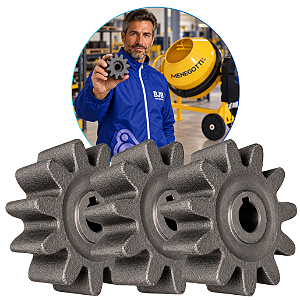 3 Pinhão Para Betoneira Menegotti 400l Topmil Prime