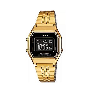 Relógio Casio Unissex Vintage Dourado LA680WGA-1BDF-SC