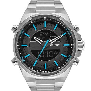 Relógio Orient Masculino Anadig Prata Mbssa052 Gasx