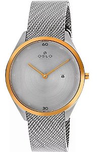 RELÓGIO OSLO MASCULINO SLIM PRATA  OMTSSS9U0013 S1SX