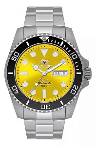 RELÓGIO ORIENT AUTOMÁTICO SUBMARINER NH3SS011 Y1SX  AMARELO