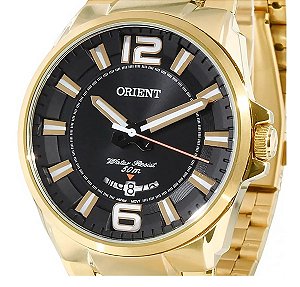 RELOGIO ORIENT MASCULINO MGSS1157 P2KX DOURADO PRETO