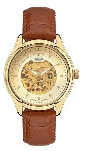 Relógio Masculino Technos Skeleton Automático Couro 8N24AQ/OX