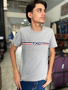 Camiseta TXC Masculina Cinza Listras