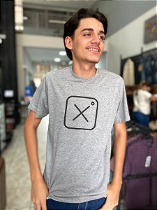 Camiseta TXC Masculina Cinza Logo X