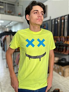 Camiseta TXC Masculina Verde Neon Sorriso