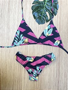 Biquíni asa delta estampado - leia a descrição