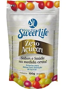 Balas Diet SABORES Balas pouch com 100gr Granel Sweet Life Diet Vegana e Sem Gluten Escolha Sobores