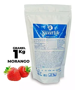 Pacote 1kg Bala Morango Diet Zero Açucar Vegana Sweetfit