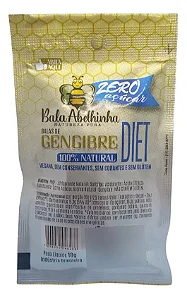 Bala Abelhinha Natural Diet Vegana Gengibre Zero Açúcar 18g