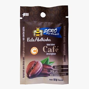 Bala Abelhinha Natural Diet Vegana Café Zero Açúcar 18g