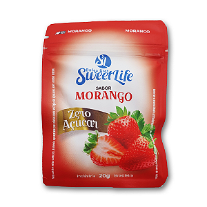Sache Bala sem açúcar Diet Sweet Life Morango Vegana 20g