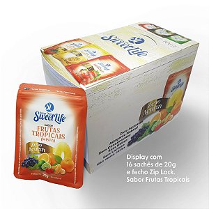 Display com 16 Sache de Bala Diet Zero Açúcar Sabores Sweet Life ...