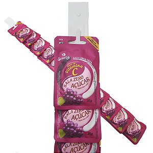 Kit 12 Sache Balas Zero Açucar Vegano Sabores Com Vitamina C