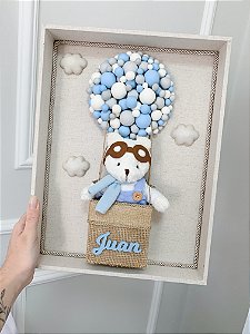 Enfeite de porta maternidade urso baloeiro