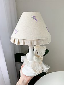 Abajur ursa e lavanda