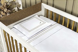 Jogo de Lençol Bordado Batistela Baby Sublime Pérola