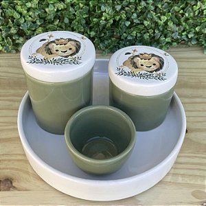 Kit higiene leão safári 4 peças
