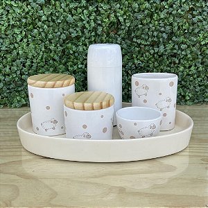 Kit higiene ovelha ovelhinha 6 peças