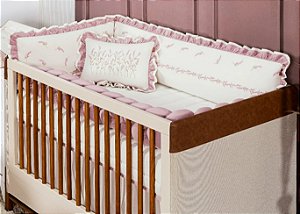 Kit berço Batistela Baby Le Jardin Lavandas