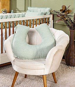 Apoio de Amamentação Batistela Baby Linho Slim Verde Claro
