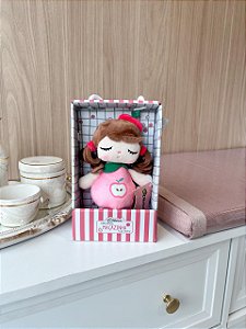 Boneca Mini Com Caixa Angela Frutas Maçãzinha