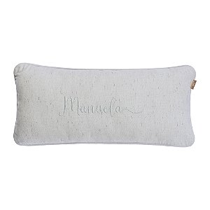 Almofada Personalizada Bordada Batistela Baby Linho cinza