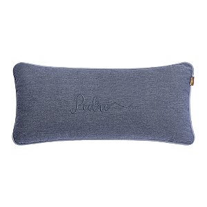 Almofada Personalizada Bordada Batistela Baby Linho jeans