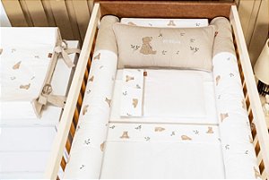 Kit berço Batistela Baby Poesia Bege