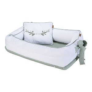 Ninho redutor de berço com travesseiro Batistela Baby Cozy Greeny