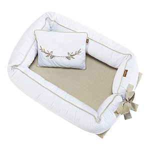 Ninho redutor de berço com travesseiro Batistela Baby Cozy Beige