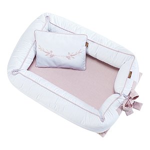 Ninho redutor de berço com travesseiro Batistela Baby Cozy Rosy