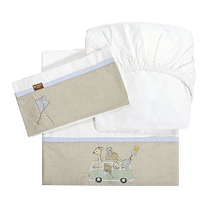 Jogo de Lençol Bordado Batistela Baby Molecada