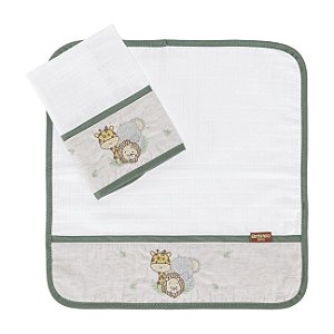 Fralda de Boca 02 peças bordada