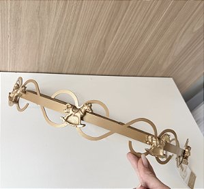 Dossel dourado cavalos cavalinho arabesco