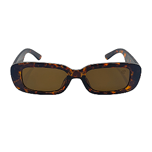 Óculos de sol Suita - Armação animal print e lente marrom