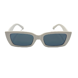 Óculos de sol Nepal - Armação branca e lente preta