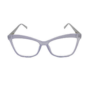 Óculos de grau - Acetato transparente modelo quadrado com leve gatinho
