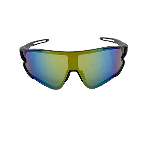 Óculos de sol esportivo Paradise - Armação preta com lentes camaleão