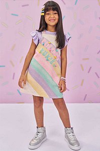 Salopete e blusinha Kukiê - Estampada com pompons
