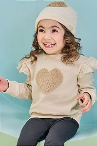 Blusão em Moletom com Pelúcia - Kukiê Bebê Menina