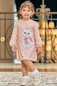 Vestido em Cotton Kukiê Bebê Menina