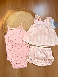 Kit Carter`s 3 peças - Conjunto infantil menina Listrado
