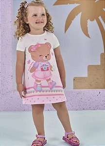 Vestido Kukiê Infantil Menina Ursinha