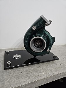 Expositor Turbina Garrett .60 + Relógio +  base de Vidro 10mm - Verde